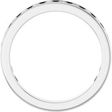 14K Gold Round Lab-Grown Diamond Channel-Set Anniversary Band – 3 mm Stones - White Gold - view 2