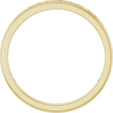 10K Gold Square Natural Diamond Channel-Set Anniversary Band – 1/2 CTW - Yellow Gold - view 2
