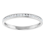14K Gold Round Lab-Grown Diamond Channel-Set Anniversary Band – 1.5 mm Stones (1/2 CTW) - White Gold - view 3