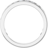 14K Gold Round Lab-Grown Diamond Channel-Set Anniversary Band – 2.5 mm Stones - White Gold - view 2