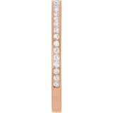 14K Gold Round Lab-Grown Diamond Channel-Set Anniversary Band – 1.7 mm Stones - Rose Gold - view 4