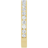 14K Gold Round Lab-Grown Diamond Channel-Set Anniversary Band – 3 mm Stones (1 7/8–2 CTW) - Yellow Gold - view 4