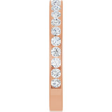 14K Gold Round Lab-Grown Diamond Channel-Set Anniversary Band – 3 mm Stones (1 7/8–2 CTW) - Rose Gold - view 4