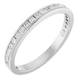 10K Gold Square Natural Diamond Channel-Set Anniversary Band – 3/4 CTW - White Gold