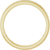 14K Gold Round Natural Diamond Channel-Set Anniversary Band – 1.5 mm Stones - Yellow Gold - view 2