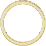 14K Gold Round Natural Diamond Channel-Set Anniversary Band – 2.25 mm Stones - Yellow Gold - view 2