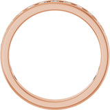 14K Gold Round Lab-Grown Diamond Channel-Set Anniversary Band – 2.25 mm Stones - Rose Gold - view 2