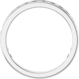 14K Gold Round Natural Diamond Channel-Set Anniversary Band – 2.25 mm Stones - White Gold - view 2