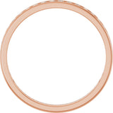 14K Gold Round Natural Diamond Channel-Set Anniversary Band – 2 mm Stones - Rose Gold - view 2