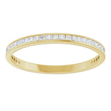 14K Gold Square Natural Diamond Channel-Set Anniversary Band – 1.75x1.75 mm Stones (1 1/5–1 1/4 CTW) - Yellow Gold - view 3