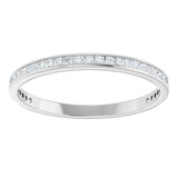 14K Gold Square Natural Diamond Channel-Set Anniversary Band – 1.75x1.75 mm Stones (1 1/5–1 1/4 CTW) - White Gold - view 3