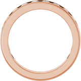 14K Gold Round Lab-Grown Diamond Channel-Set Anniversary Band – 3 mm Stones - Rose Gold - view 2