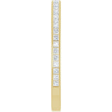 14K Gold Square Natural Diamond Channel-Set Anniversary Band – 1.75x1.75 mm Stones (1 1/5–1 1/4 CTW) - Yellow Gold - view 4