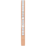 14K Gold Square Natural Diamond Channel-Set Anniversary Band – 1.75x1.75 mm Stones (1 1/5–1 1/4 CTW) - Rose Gold - view 4