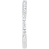 14K Gold Square Natural Diamond Channel-Set Anniversary Band – 1.75x1.75 mm Stones (1 1/5–1 1/4 CTW) - White Gold - view 4