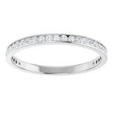14K Gold Round Lab-Grown Diamond Channel-Set Anniversary Band – 2 mm Stones (7/8 CTW) - White Gold - view 3