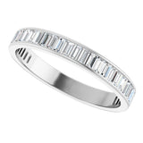 14K Gold Straight Baguette Lab-Grown Diamond Channel-Set Anniversary Band – 3x1.5 mm Stones - White Gold - view 5