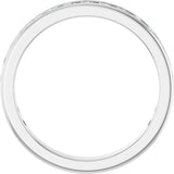 14K Gold Round Natural Diamond Channel-Set Anniversary Band – 2 mm Stones - White Gold - view 2