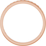 14K Gold Round Natural Diamond Channel-Set Anniversary Band – 2 mm Stones - Rose Gold - view 2