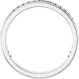 14K Gold Straight Baguette Lab-Grown Diamond Channel-Set Anniversary Band – 3x1.5 mm Stones - White Gold - view 2