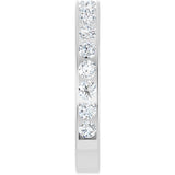 14K Gold Round Lab-Grown Diamond Channel-Set Anniversary Band – 3 mm Stones - White Gold - view 4