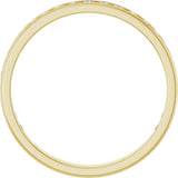 14K Gold Round Natural Diamond Channel-Set Anniversary Band – 2.25 mm Stones (1 CTW) - Yellow Gold - view 2