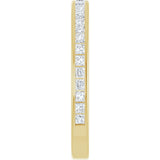 10K Gold Square Natural Diamond Channel-Set Anniversary Band – 7/8 CTW - Yellow Gold - view 4