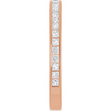 10K Gold Square Natural Diamond Channel-Set Anniversary Band – 1/2 CTW - Rose Gold - view 4