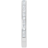 10K Gold Square Natural Diamond Channel-Set Anniversary Band – 7/8 CTW - White Gold - view 4