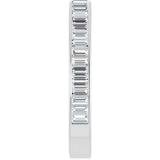 14K Gold Straight Baguette Natural Diamond Channel-Set Anniversary Band – 3x1.5 mm Stones - White Gold - view 4