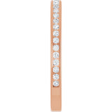 14K Gold Round Lab-Grown Diamond Channel-Set Anniversary Band – 1.5 mm Stones (1/2 CTW) - Rose Gold - view 4