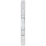 14K Gold Round Lab-Grown Diamond Channel-Set Anniversary Band – 1.5 mm Stones (1/2 CTW) - White Gold - view 4