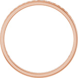 14K Gold Round Lab-Grown Diamond Channel-Set Anniversary Band – 1.5 mm Stones (1/2 CTW) - Rose Gold - view 2