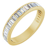 14K Gold Straight Baguette Lab-Grown Diamond Channel-Set Anniversary Band – 3x1.5 mm Stones - Yellow Gold