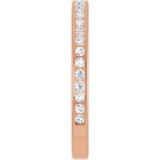 14K Gold Round Lab-Grown Diamond Channel-Set Anniversary Band – 1.5 mm Stones - Rose Gold - view 4