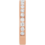 14K Gold Round Lab-Grown Diamond Channel-Set Anniversary Band – 2 mm Stones - Rose Gold - view 4