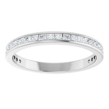 14K Gold Square Lab-Grown Diamond Channel-Set Anniversary Band – 1.5x1.5 mm Stones - White Gold - view 3