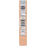 14K Gold Straight Baguette Lab-Grown Diamond Channel-Set Anniversary Band – 3x1.5 mm Stones - Rose Gold - view 4