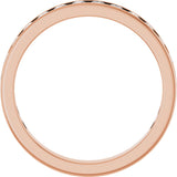 14K Gold Round Lab-Grown Diamond Channel-Set Anniversary Band – 3 mm Stones - Rose Gold - view 2