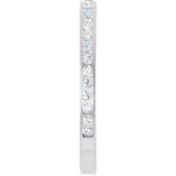 14K Gold Round Lab-Grown Diamond Channel-Set Anniversary Band – 2 mm Stones (7/8 CTW) - White Gold - view 4