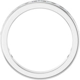 14K Gold Round Natural Diamond Channel-Set Anniversary Band – 2 mm Stones - White Gold - view 2