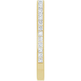 14K Gold Square Lab-Grown Diamond Channel-Set Anniversary Band – 2x2 mm Stones (1 3/8 CTW) - Yellow Gold - view 4