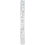 14K Gold Square Lab-Grown Diamond Channel-Set Anniversary Band – 2x2 mm Stones (1 3/8 CTW) - White Gold - view 4