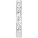 14K Gold Round Lab-Grown Diamond Channel-Set Anniversary Band – 2.5 mm Stones - White Gold - view 4