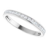 14K Gold Square Lab-Grown Diamond Channel-Set Anniversary Band – 1.5x1.5 mm Stones - White Gold - view 5