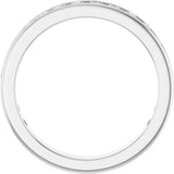14K Gold Round Natural Diamond Channel-Set Anniversary Band – 2 mm Stones - White Gold - view 2