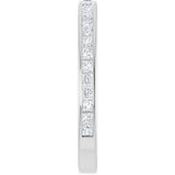 14K Gold Square Lab-Grown Diamond Channel-Set Anniversary Band – 1.5x1.5 mm Stones - White Gold - view 4