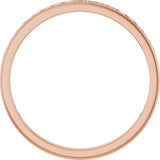 14K Gold Square Lab-Grown Diamond Channel-Set Anniversary Band – 2x2 mm Stones (1 3/8 CTW) - Rose Gold - view 2