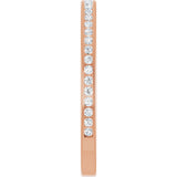 14K Gold Round Lab-Grown Diamond Channel-Set Anniversary Band – 1.5 mm Stones (1/2 CTW) - Rose Gold - view 4