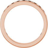 14K Gold Round Lab-Grown Diamond Channel-Set Anniversary Band – 3 mm Stones - Rose Gold - view 2